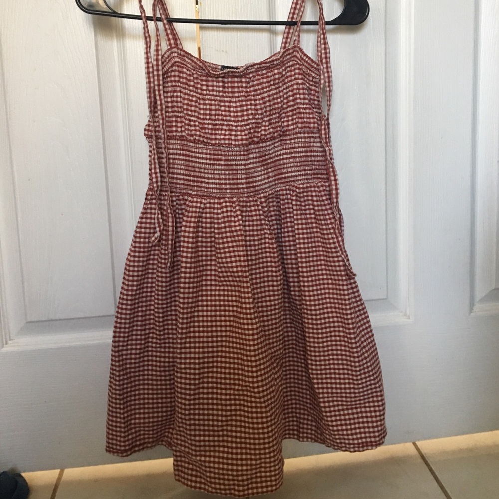 forever 21 red and white checkered dress